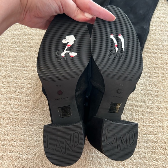 NEW Stuart Weitzman Lamd Over The Knee Suede Tie Boot - Picture 9 of 15